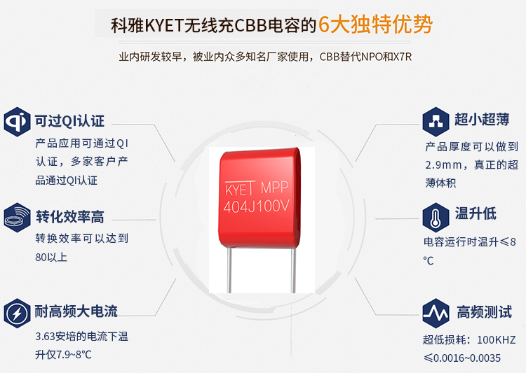科雅無(wú)線充專用CBB電容特點(diǎn)與優(yōu)勢(shì)
